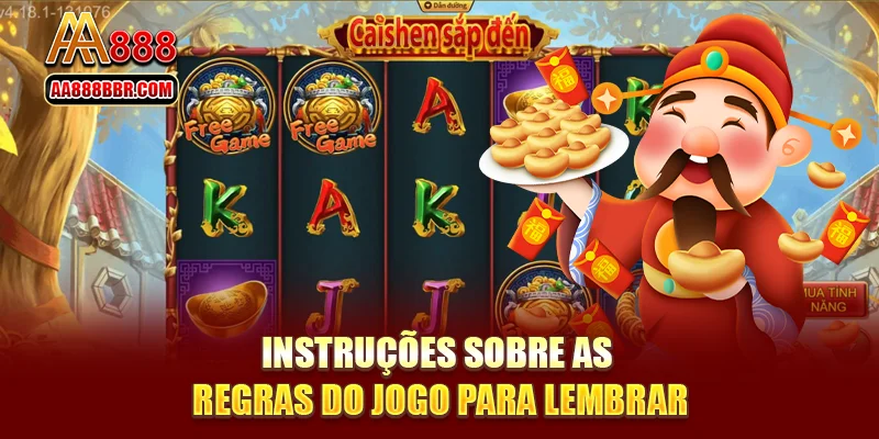 Instruções sobre as regras do jogo para lembrar