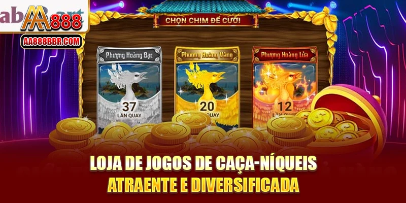 Loja de jogos de caça-níqueis atraente e diversificada
