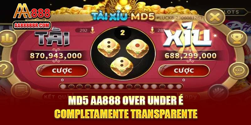MD5 AA888 Over Under é completamente transparente